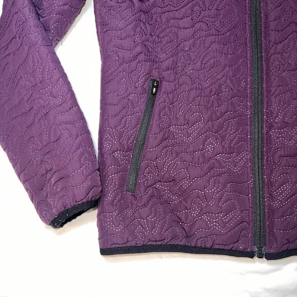 Kerrits Quilted Jacket Size L Plum Purple Unbridled Horse Full Zip Lightweight - Picture 3 of 11